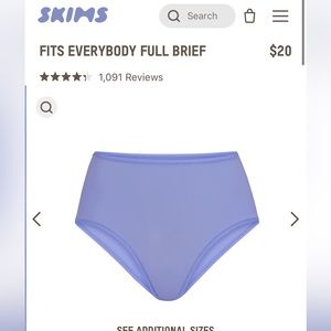 NWT skims fits everybody full brief